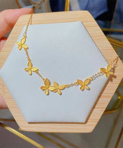 Beautiful Gold Sterling Silver Overgild Floral Princess Necklace