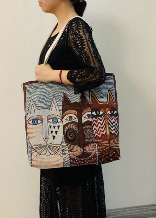 Fine Three kittens Canvas Tote Handbag
