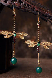 Vintage Irregular Ethnic Dragonfly Women Earrings