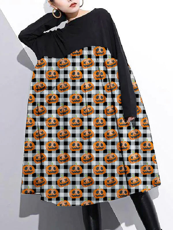 Elegant Cinched o neck Cotton clothes For Women Tutorials  Orange-pumpkin Dresses