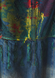 2024 fall oversized denim jumpsuits casual blue jeans denim outfits cute