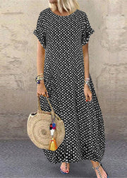 2023 Black Women Clothes Casual Big Size Plus Long Dress Summer