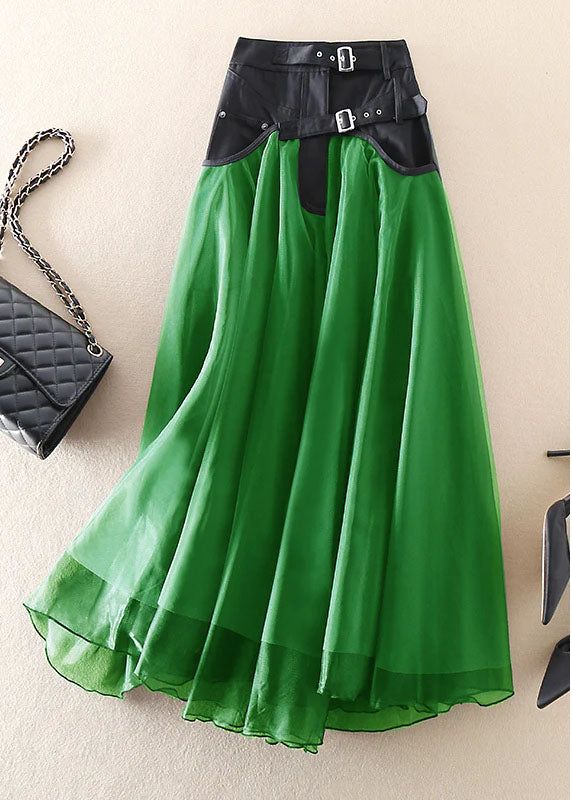 French Grey fashion Patchwork Tulle Skirts Spring