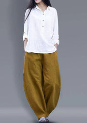 Beautiful harem pants cotton Boho Work Outfits White long pants