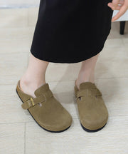 2025 New Beige Simple Versatile Lazy Baotou Slide Sandals