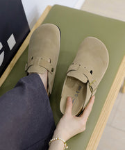 2024 New Beige Simple Versatile Lazy Baotou Slide Sandals