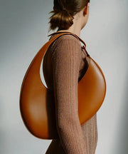 2024 New Brown Versatile Oval Large Capacity Shoulder Bag