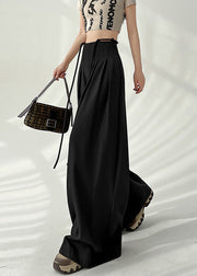 2024 New Coffee High Waist Wrinkled Wide Leg Pants Fall