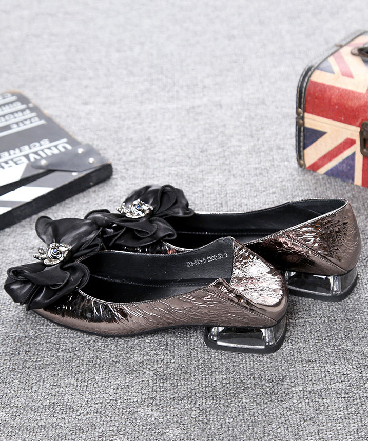 2024 New DIY Bow Splicing Flats Faux Leather