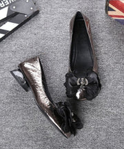 2024 New DIY Bow Splicing Flats Faux Leather