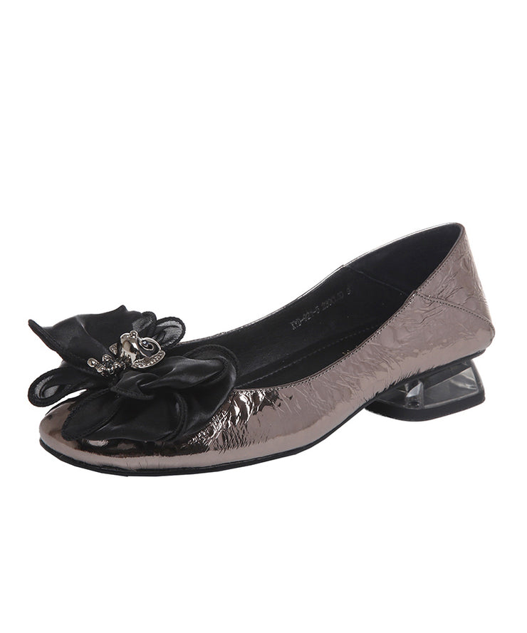 2025 New DIY Bow Splicing Flats Faux Leather