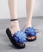 2025 New Fashionable Flower Beach Slide Sandals Peep Toe