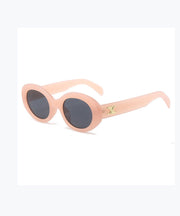 2024 New Pink Beach Dopamine Oval Sunglasses