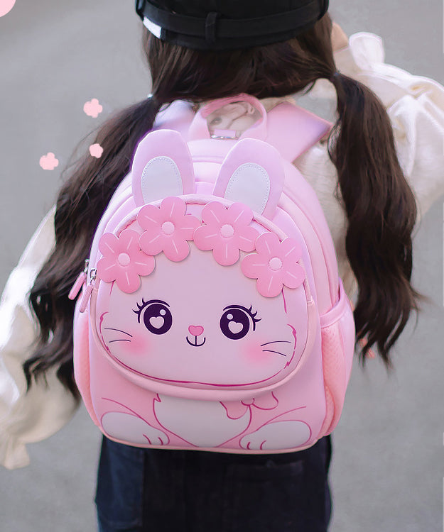 2024 New Pink Kids Girls Floral Princess Backpack Bag