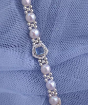 2024 New Sterling Silver Pearl Crystal Bracelet