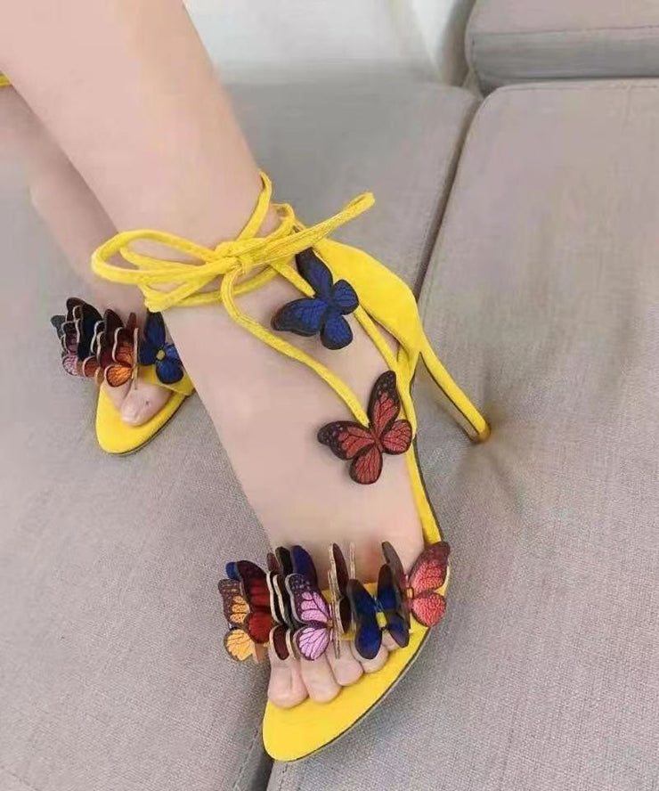 2024 New Summer Strap Butterfly Stiletto High Heel Sandals