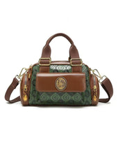 2025 New Versatile Green Calf Leather Satchel Handbag