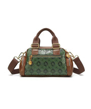 2025 New Versatile Green Calf Leather Satchel Handbag