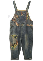 Loose Retro Printing Thin Jumpsuit Summer