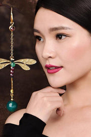 Vintage Irregular Ethnic Dragonfly Women Earrings