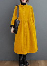 French orange corduroy coats Inspiration thick Cinched women coats ( Limited Stock)