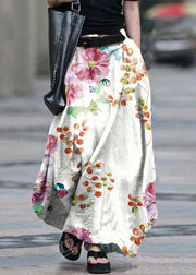 Frauen Baumwolle Hohe elastische Taille Seitentasche Reißverschluss Feste Lässige Röcke