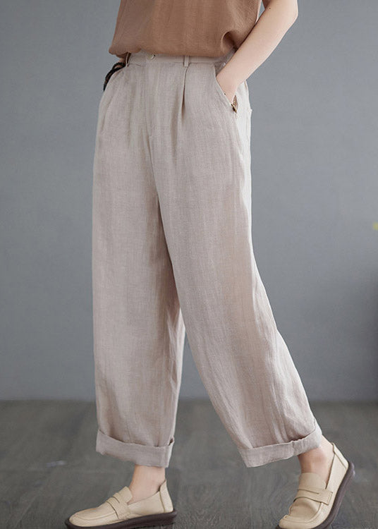 Apricot High Waist Solid Lantern Pants