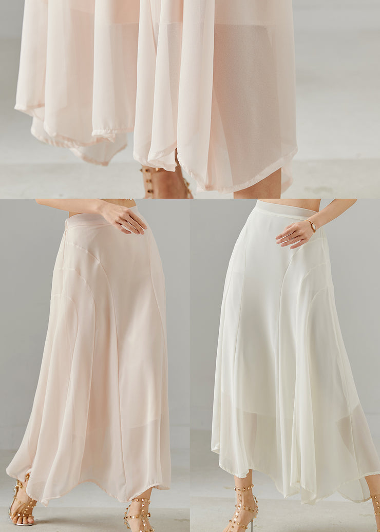 Apricot Patchwork Chiffon Skirt Exra Large Hem Summer