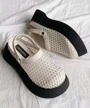 Apricot Sandals Platform Breathable Mesh Casual Splicing