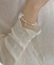 Art Gold Hand Pearl Small Bits Of Silver Charm Bracelet