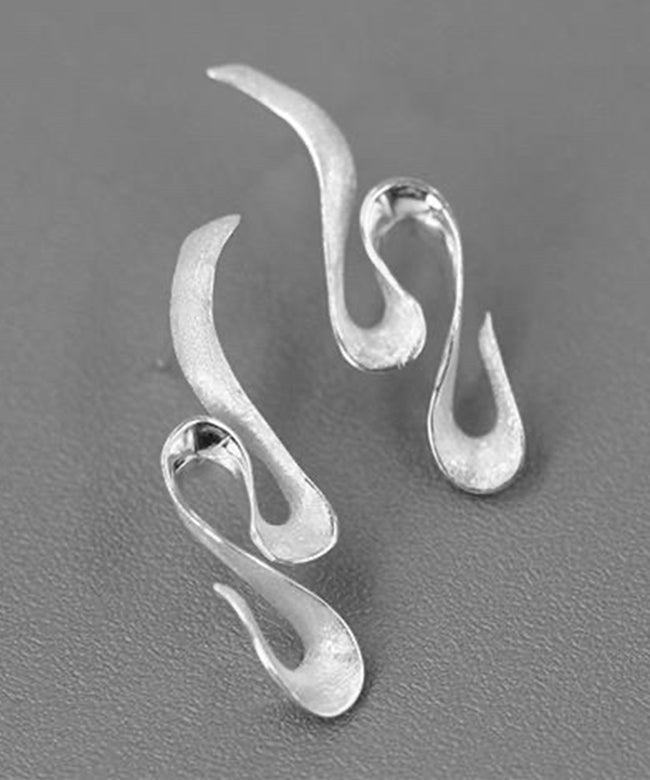 Art Gold Sterling Silver Drop Earrings
