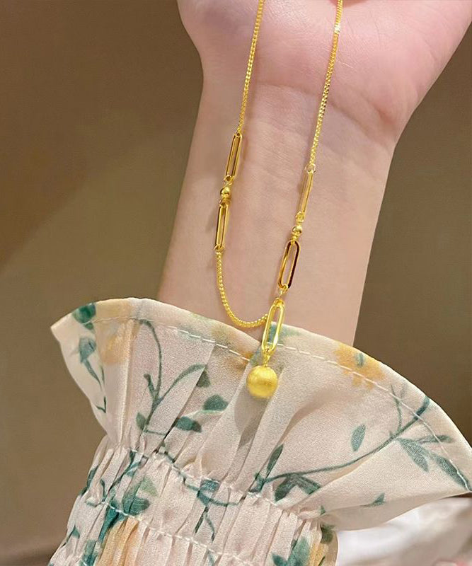 Art Gold Sterling Silver Overgild Butterfly Tassel Pendant Necklace