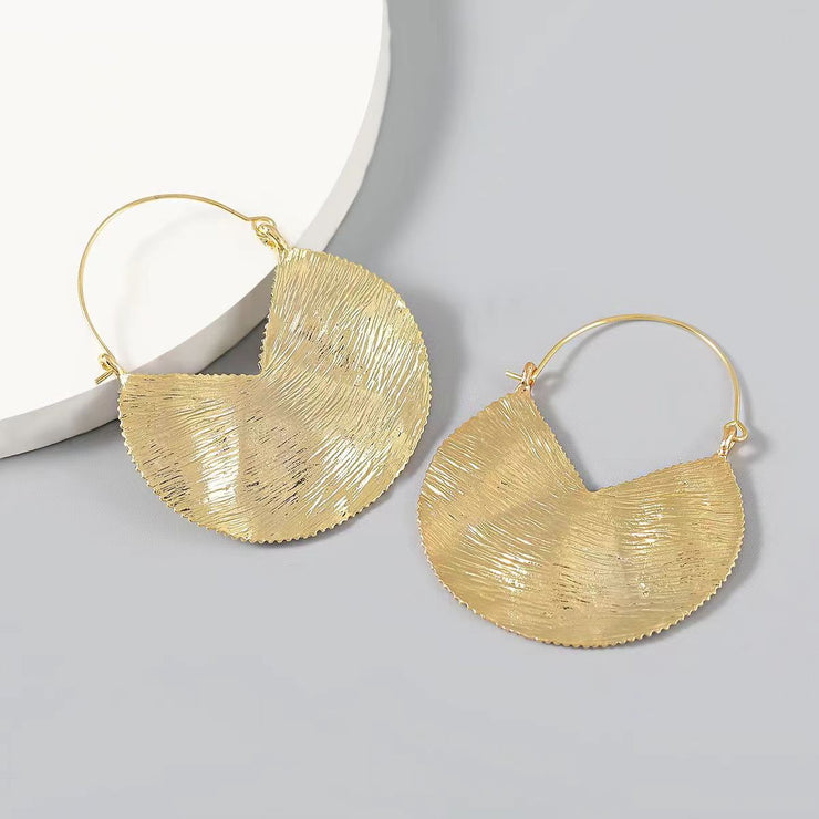 Art Golde Alloy Geometry Hoop Earrings