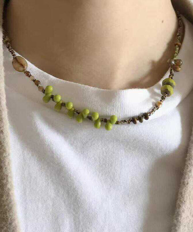 Art Green Handmade Beadin Gratuated Bead Necklace