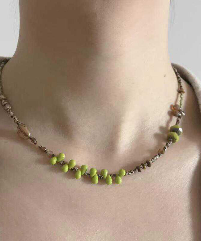 Art Green Handmade Beadin Gratuated Bead Necklace