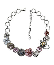 Art Rainbow Overgild Stainless Steel Glass Crystal Graduated Bead Necklace