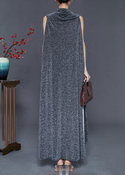 Beautiful Black Turtle Neck Sequins Long Cardigan Spring