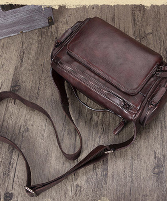Beautiful Brown Solid Durable Versatile Calf Leather Tote Handbag