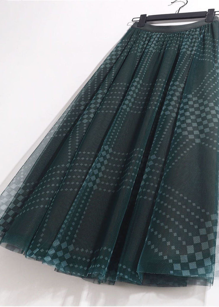 Beautiful Green High Waist Exra Large Hem Tulle Skirts Spring