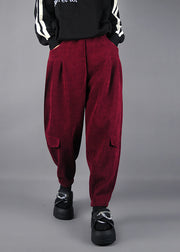 Beautiful Mulberry Oversized Pockets Corduroy Pants Spring