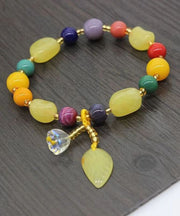 Beautiful Multi Beeswax Crystal Jade Charm Bracelet