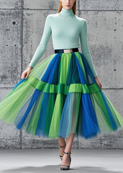 Beautiful Multicolor Exra Large Hem Tulle Skirts Summer