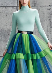 Beautiful Multicolor Exra Large Hem Tulle Skirts Summer