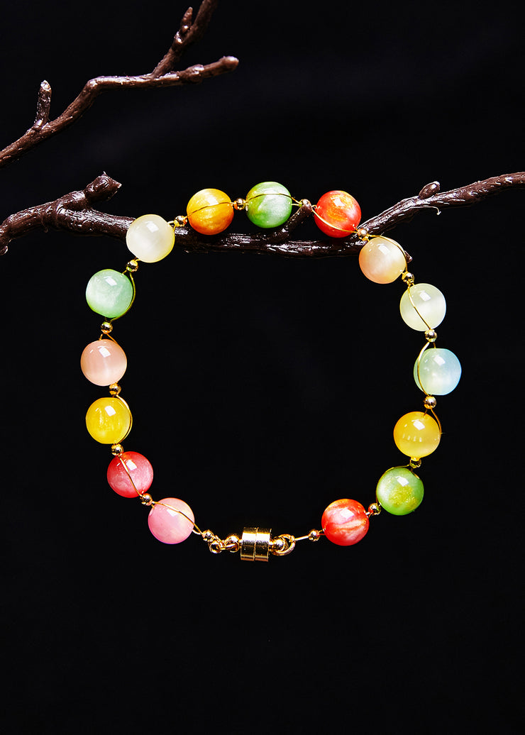 Beautiful Multicolour Jade Fine Bracelet