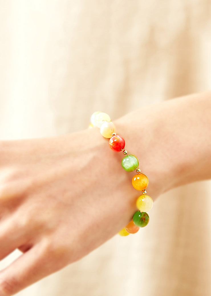 Beautiful Multicolour Jade Fine Bracelet