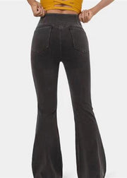 Beautiful Navy Versatile Denim Flare Bottoms Spring