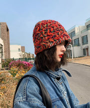 Beautiful Orange Handmade Knit Bucket Hat