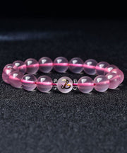 Beautiful Pink Crystal The Twelve Chinese Zodiac Signs Bracelet