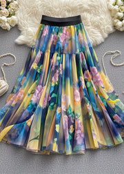 Beautiful Print Tulle Skirts Exra Large Hem Summer