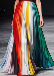 Beautiful Rainbow Backless Wrinkled Chiffon Strapless Dresses Summer